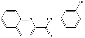 N-(3-hydroxyphenyl)quinoline-2-carboxamide Struktur