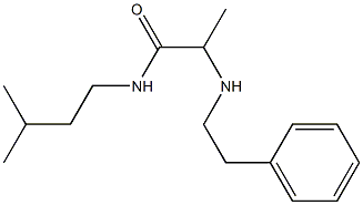 N-(3-methylbutyl)-2-[(2-phenylethyl)amino]propanamide Struktur