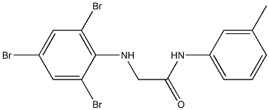 N-(3-methylphenyl)-2-[(2,4,6-tribromophenyl)amino]acetamide Struktur