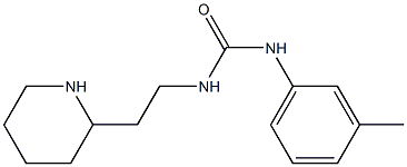 N-(3-methylphenyl)-N'-(2-piperidin-2-ylethyl)urea Struktur