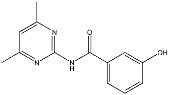 N-(4,6-dimethylpyrimidin-2-yl)-3-hydroxybenzamide Struktur