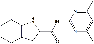 N-(4,6-dimethylpyrimidin-2-yl)-octahydro-1H-indole-2-carboxamide Struktur