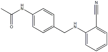 N-(4-{[(2-cyanophenyl)amino]methyl}phenyl)acetamide Struktur