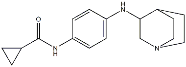 N-(4-{1-azabicyclo[2.2.2]octan-3-ylamino}phenyl)cyclopropanecarboxamide Struktur