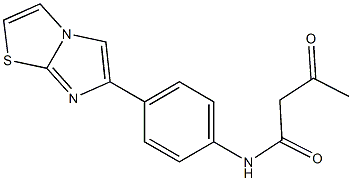 N-(4-{imidazo[2,1-b][1,3]thiazol-6-yl}phenyl)-3-oxobutanamide Struktur