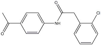 N-(4-acetylphenyl)-2-(2-chlorophenyl)acetamide Struktur