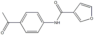 N-(4-acetylphenyl)-3-furamide Struktur