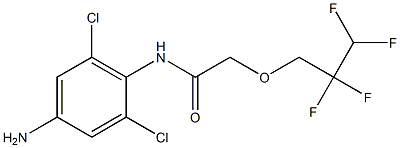 N-(4-amino-2,6-dichlorophenyl)-2-(2,2,3,3-tetrafluoropropoxy)acetamide Struktur