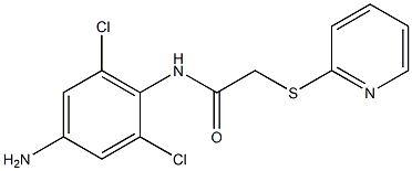 N-(4-amino-2,6-dichlorophenyl)-2-(pyridin-2-ylsulfanyl)acetamide Struktur