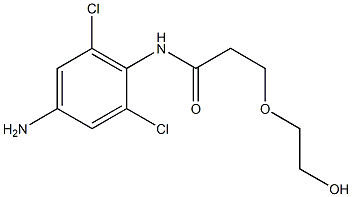 N-(4-amino-2,6-dichlorophenyl)-3-(2-hydroxyethoxy)propanamide Struktur