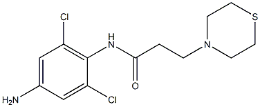 N-(4-amino-2,6-dichlorophenyl)-3-(thiomorpholin-4-yl)propanamide Struktur