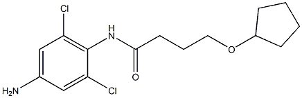 N-(4-amino-2,6-dichlorophenyl)-4-(cyclopentyloxy)butanamide Struktur