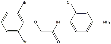 N-(4-amino-2-chlorophenyl)-2-(2,6-dibromophenoxy)acetamide Struktur