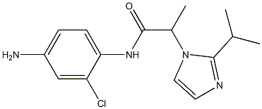 N-(4-amino-2-chlorophenyl)-2-[2-(propan-2-yl)-1H-imidazol-1-yl]propanamide Struktur