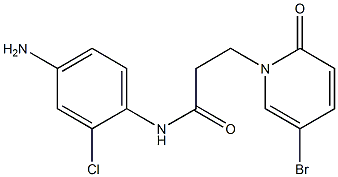 N-(4-amino-2-chlorophenyl)-3-(5-bromo-2-oxo-1,2-dihydropyridin-1-yl)propanamide Struktur