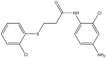 N-(4-amino-2-chlorophenyl)-3-[(2-chlorophenyl)sulfanyl]propanamide Struktur