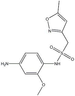 N-(4-amino-2-methoxyphenyl)-1-(5-methyl-1,2-oxazol-3-yl)methanesulfonamide Struktur