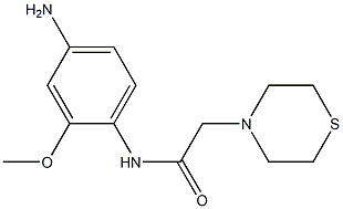 N-(4-amino-2-methoxyphenyl)-2-(thiomorpholin-4-yl)acetamide Struktur