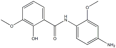 N-(4-amino-2-methoxyphenyl)-2-hydroxy-3-methoxybenzamide Struktur