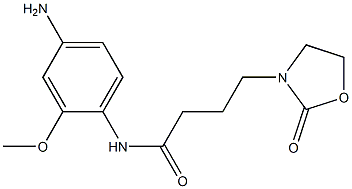 N-(4-amino-2-methoxyphenyl)-4-(2-oxo-1,3-oxazolidin-3-yl)butanamide Struktur