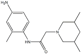 N-(4-amino-2-methylphenyl)-2-(3,5-dimethylpiperidin-1-yl)acetamide Struktur