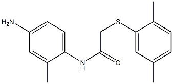 N-(4-amino-2-methylphenyl)-2-[(2,5-dimethylphenyl)sulfanyl]acetamide Struktur