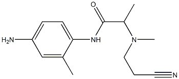 N-(4-amino-2-methylphenyl)-2-[(2-cyanoethyl)(methyl)amino]propanamide Struktur