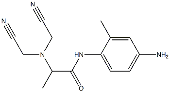 N-(4-amino-2-methylphenyl)-2-[bis(cyanomethyl)amino]propanamide Struktur