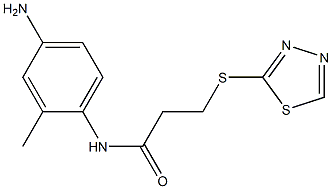 N-(4-amino-2-methylphenyl)-3-(1,3,4-thiadiazol-2-ylsulfanyl)propanamide Struktur