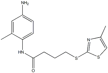 N-(4-amino-2-methylphenyl)-4-[(4-methyl-1,3-thiazol-2-yl)sulfanyl]butanamide Struktur