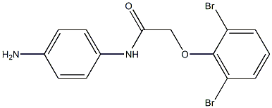 N-(4-aminophenyl)-2-(2,6-dibromophenoxy)acetamide Struktur