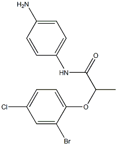 N-(4-aminophenyl)-2-(2-bromo-4-chlorophenoxy)propanamide Struktur