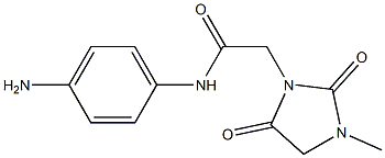 N-(4-aminophenyl)-2-(3-methyl-2,5-dioxoimidazolidin-1-yl)acetamide Struktur