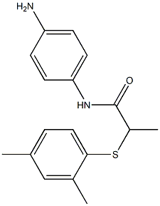 N-(4-aminophenyl)-2-[(2,4-dimethylphenyl)sulfanyl]propanamide Struktur