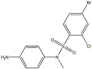 N-(4-aminophenyl)-4-bromo-2-chloro-N-methylbenzene-1-sulfonamide Struktur