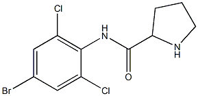 N-(4-bromo-2,6-dichlorophenyl)pyrrolidine-2-carboxamide Struktur