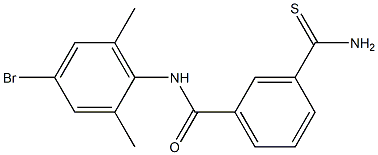 N-(4-bromo-2,6-dimethylphenyl)-3-carbamothioylbenzamide Struktur