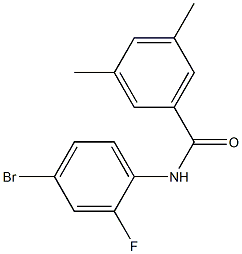 N-(4-bromo-2-fluorophenyl)-3,5-dimethylbenzamide Struktur