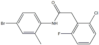 N-(4-bromo-2-methylphenyl)-2-(2-chloro-6-fluorophenyl)acetamide Struktur