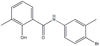 N-(4-bromo-3-methylphenyl)-2-hydroxy-3-methylbenzamide Struktur