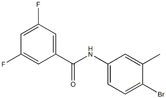 N-(4-bromo-3-methylphenyl)-3,5-difluorobenzamide Struktur