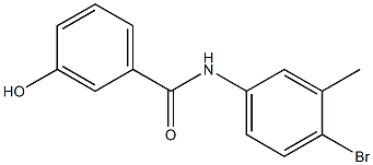 N-(4-bromo-3-methylphenyl)-3-hydroxybenzamide Struktur