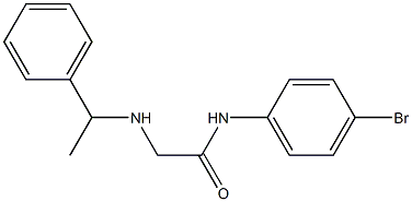 N-(4-bromophenyl)-2-[(1-phenylethyl)amino]acetamide Struktur