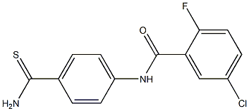 N-(4-carbamothioylphenyl)-5-chloro-2-fluorobenzamide Struktur