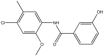 N-(4-chloro-2-methoxy-5-methylphenyl)-3-hydroxybenzamide Struktur