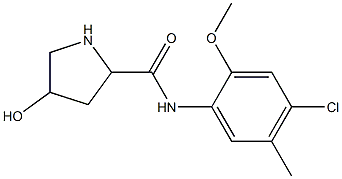 N-(4-chloro-2-methoxy-5-methylphenyl)-4-hydroxypyrrolidine-2-carboxamide Struktur