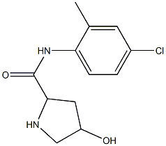 N-(4-chloro-2-methylphenyl)-4-hydroxypyrrolidine-2-carboxamide Struktur