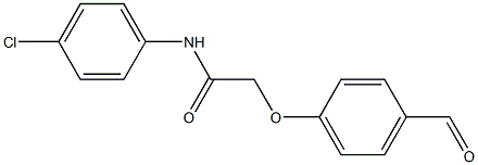 N-(4-chlorophenyl)-2-(4-formylphenoxy)acetamide Struktur