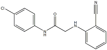 N-(4-chlorophenyl)-2-[(2-cyanophenyl)amino]acetamide Struktur