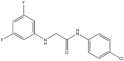 N-(4-chlorophenyl)-2-[(3,5-difluorophenyl)amino]acetamide Struktur